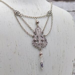Silver Art Nouveau Necklace